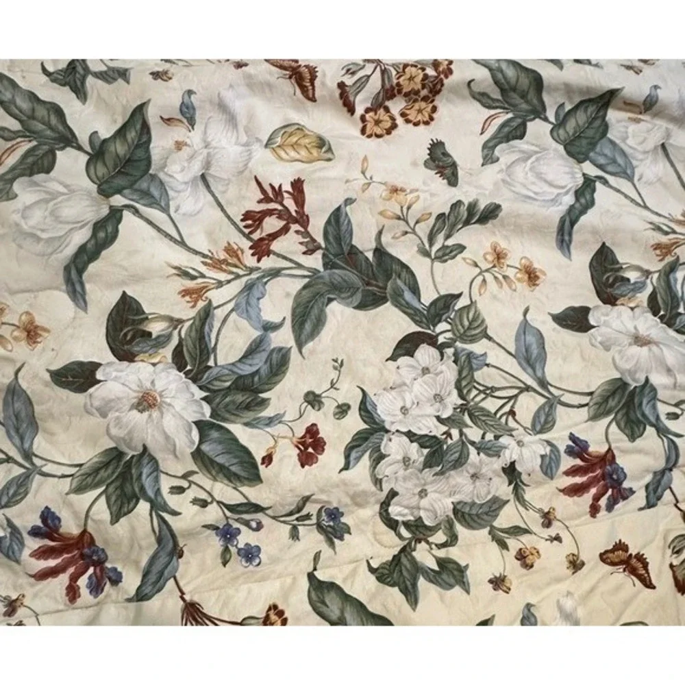Williamburg Magnolia‎ Floral Comforter Twin 66X85 Botanical Cottagecore Bedding